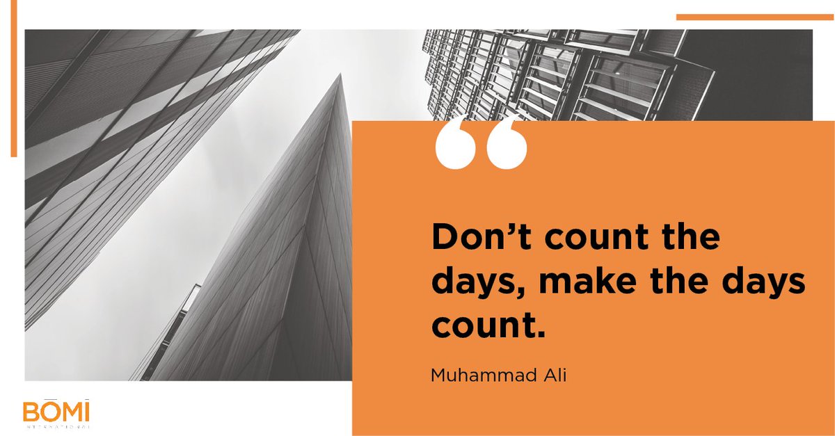 Need some extra #mondaymotivation? 
"Don't count the days, make the days count."  - #muhammadali