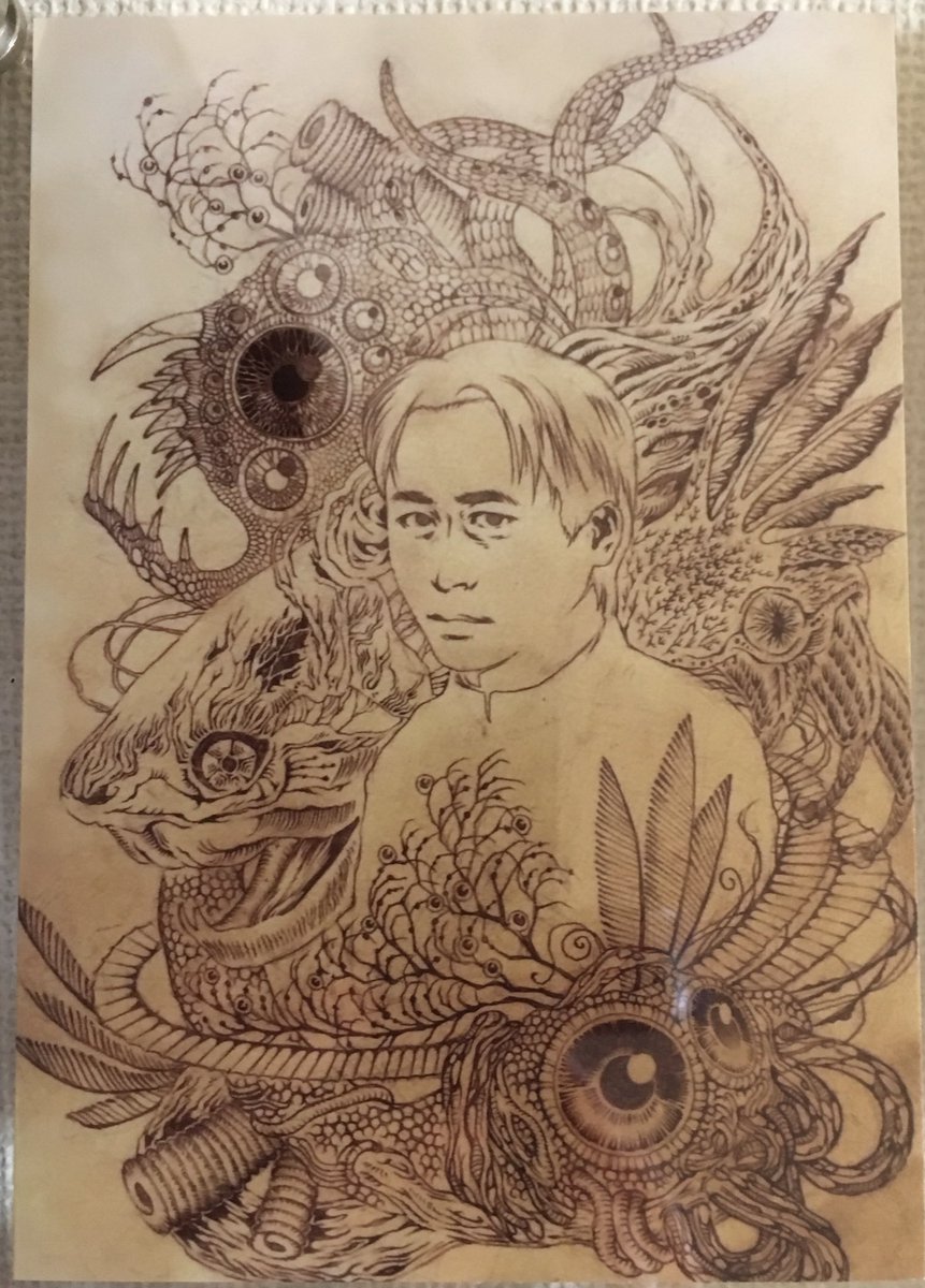 #自分の絵を左右反転して晒す
#切り絵
下描きは左右反転状態で描いてます。 