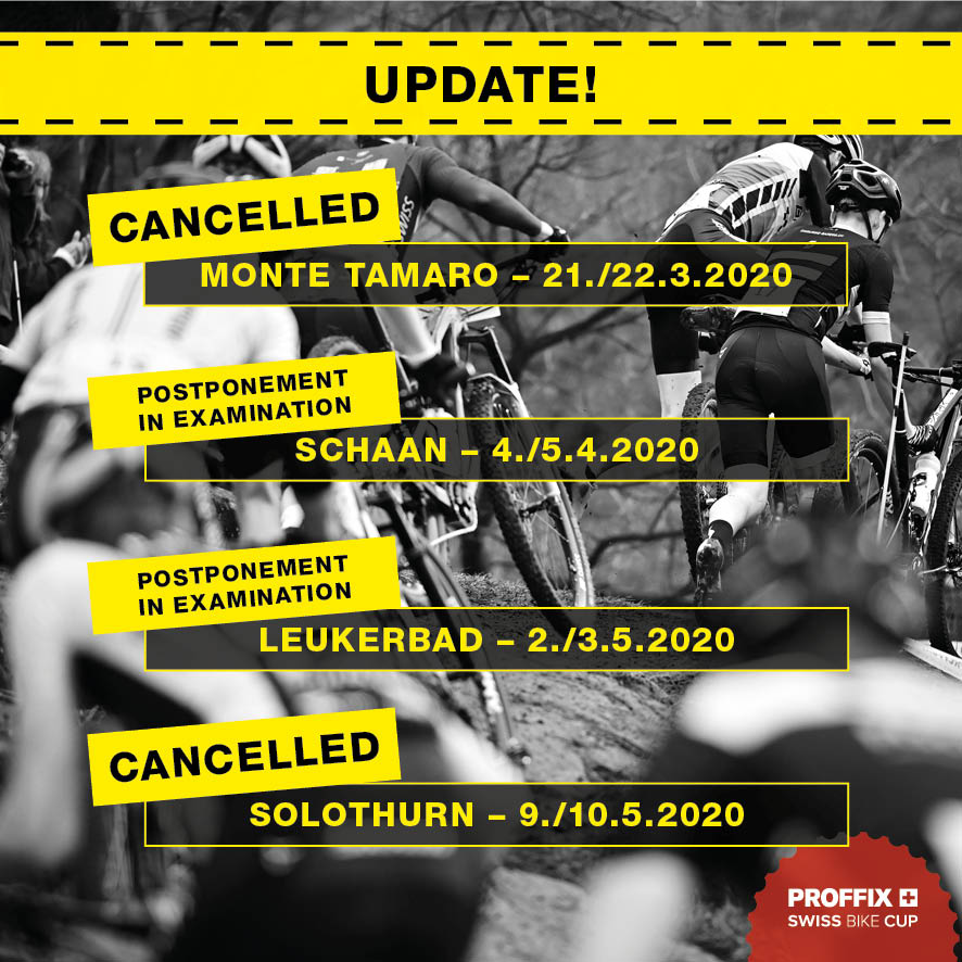 👎Die #PXSBC Etappe in #Leukerbad kann nicht wie geplant am 2./3. Mai stattfinden 😢

👍 Wir sind daran, die Etappe auf den 18./19. Juli 2020 zu verschieben!

Mehr Details findest du unter: swissbikecup.ch/blog/pxsbc-leu…

#swissbikecup #mtb #mountainbike #mtbxco