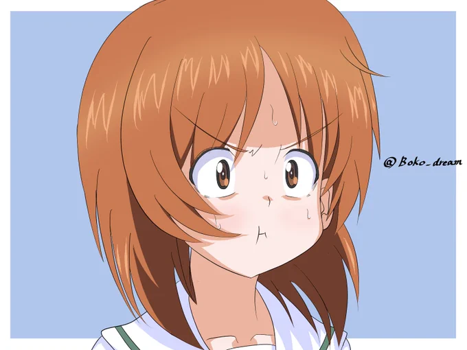 マリー様のあの表情をみぽりんにさせてみた絵
#ガルパン #garupan 