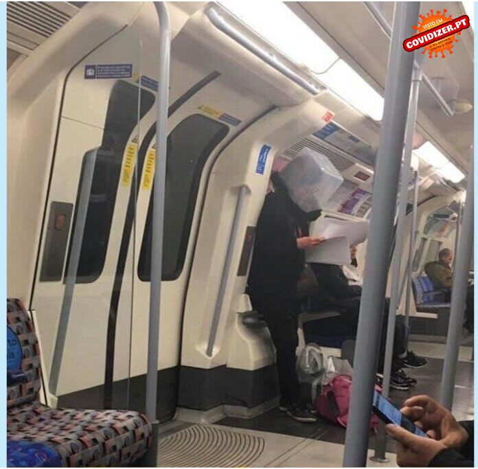 covidizer's tweet image. A caminho do trabalho #covid19pt #essenciais #metro