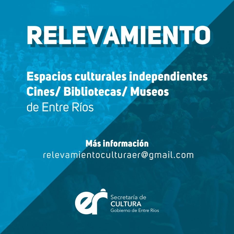 La Secretaría de Cultura implementa el primer #relevamiento de espacios culturales independientes de Entre Ríos.
Pensando en políticas culturales inclusivas a mediano y largo plazo, construyendo una escena provincial diversa de Entre Ríos:
Formulario.
 bit.ly/39FNzBu