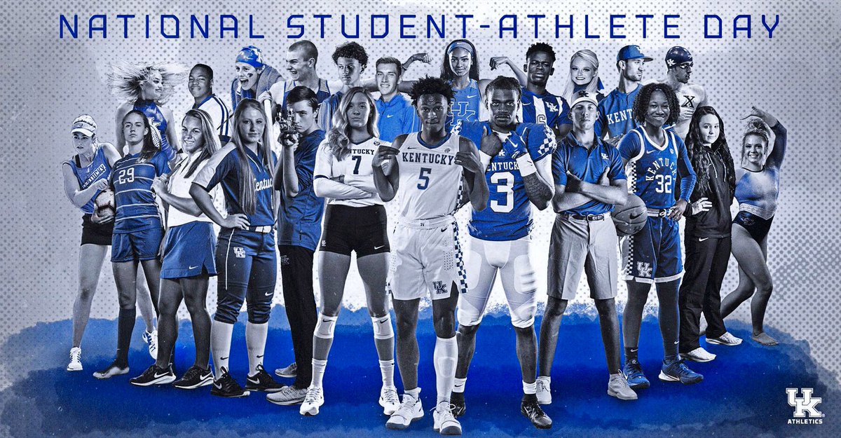 Happy #NationalStudentAthleteDay, Wildcats! We are proud of the way you represent the Big Blue Nation in competition, in the classroom and in the community. 😼 #WeAreUK