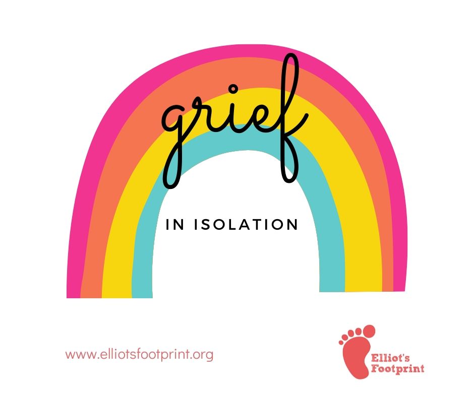 At this time grief doesn't stop &amp; isolation can make it harder. It is important to stay in touch with friends &amp; family at this time by whatever means are possible &amp; tell them how you feel. Visit elliotsfootprint.org &amp; we can help find the support &amp; advice you may need. #grief