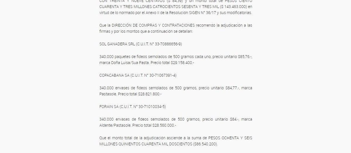 JuanGrabois's tweet photo. Estas son las cosas que me enferman y no se pueden dejar pasar. Algún hdp compró fideos al TRIPLE de lo que valen y de la peor calidad. Nosotros compramos a $28 el paquete vs $84. Es una estafa a los pobres. Confío en que @alferdez  va a ponerle los puntos al responsable. https://t.co/UCG15mrxM7