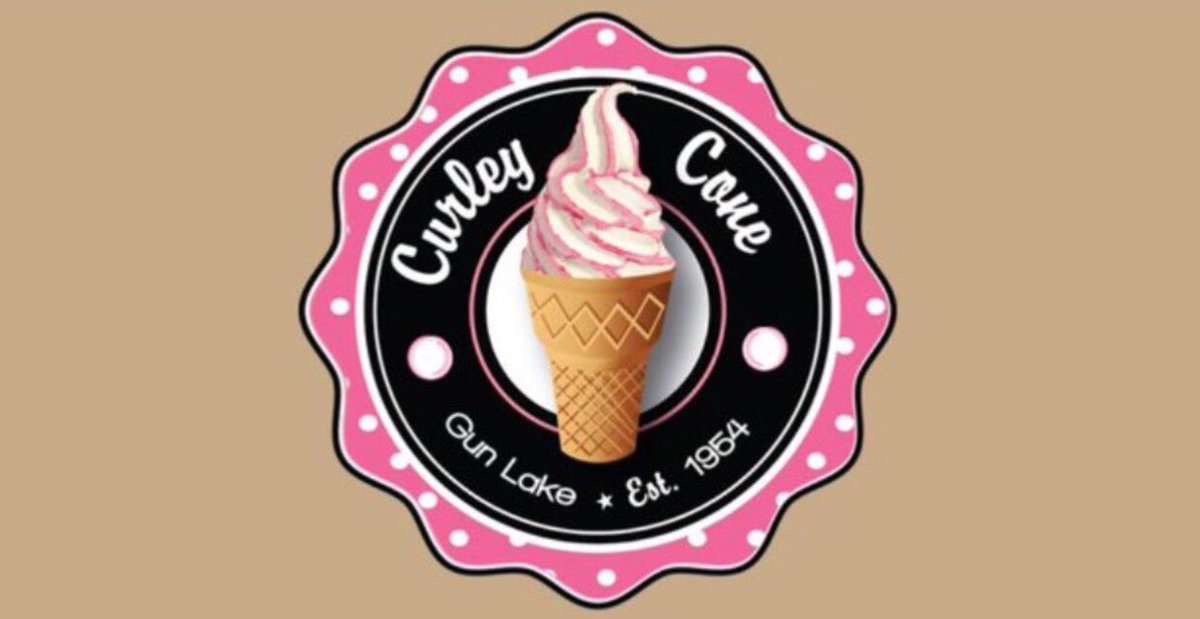 2020 OFFICIAL SPONSOR 
Curley Cone Restaurant &amp; Bakery of Gun Lake, MI serving All American favorites, tasty ice cream treats and homemade baked goods since 1954. Visit an icon at: curleycone.com
