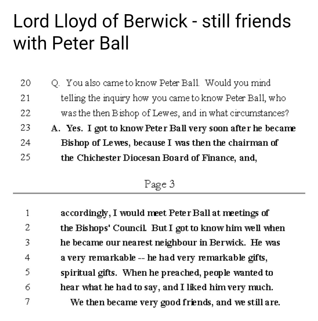 Lord Lloyd, friend and supporter of paedophile Bishop Peter Ball, wrote a letter to the then DPP Keir Starmer in relation to Sussex Police's ongoing investigation. Lloyd and Starmer were obviously good friends, a fact mentioned at the IICSA inquiry. https://www.churchtimes.co.uk/articles/2016/8-january/news/uk/cps-releases-peter-ball-letters