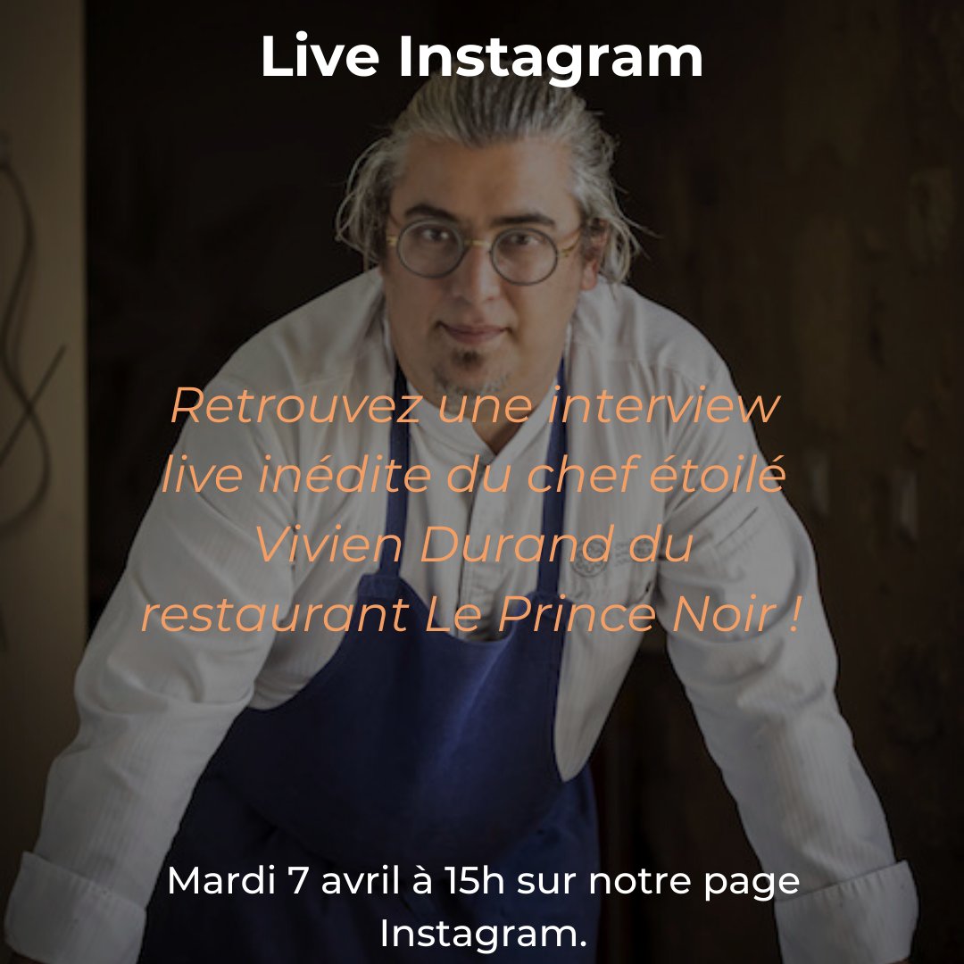 Zenchef donne la parole aux chefs en live sur Instagram ! Pour notre première interview, découvrez Vivien Durand qui nous parlera de son parcours, des valeurs qu'il défend et sa vision avant et après la crise sanitaire.
Rendez-vous mardi 7 avril à 15h sur notre Instagram ! 📢