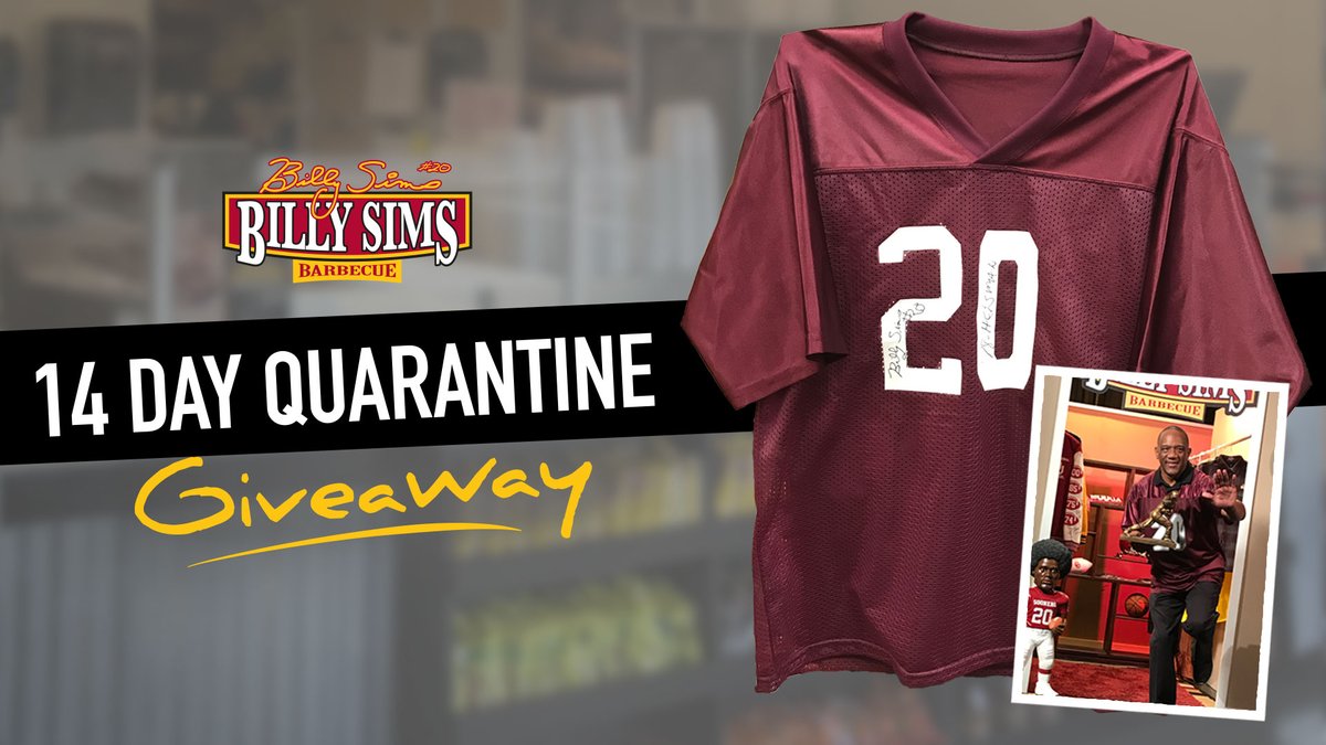 RealBillySims's tweet image. DAY 11 GIVEAWAY - Autographed vintage jersey from #YearOfTheBilly campaign. RULES:
.
1️⃣ FOLLOW my page
2️⃣ LIKE &amp;amp; RETWEET this post
Winner announced next day
.
#BillySimsBBQ #FastCasual #QSR #billysims #heisman #boomer #boomersooner
