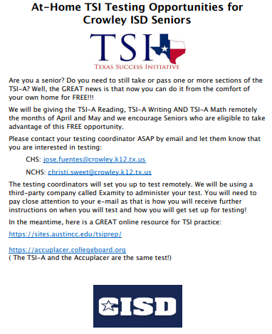 Attention <a href="/CrowleyISD/">Crowley ISD</a> Seniors 🎓🎓🎓