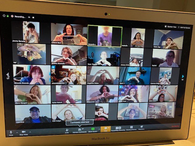 BTPSLearns's tweet photo. BRAVO 🌹to the @BTHSDragons Cast & Crew of #Pippin as they celebrated together with Director Ms. Best who hosted a virtual “Opening Night” cast party on Friday evening! #wevegotmagictodo @Brick_K12 #BrickStrong https://t.co/wy2QooyKE1