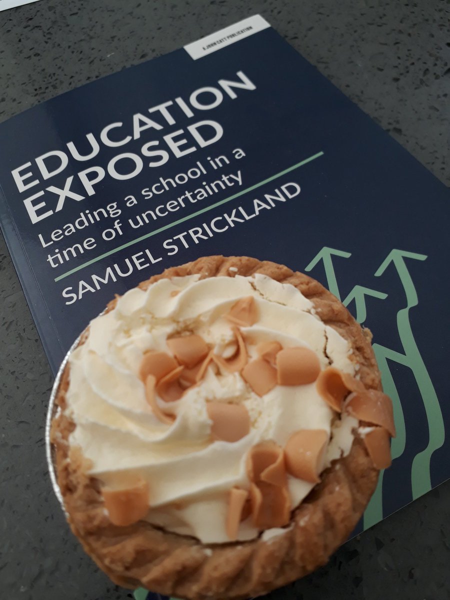 Reading #EducationExposed by @Strickomaster again...this time with snacks! Will need #Strickofit for sure next 😂