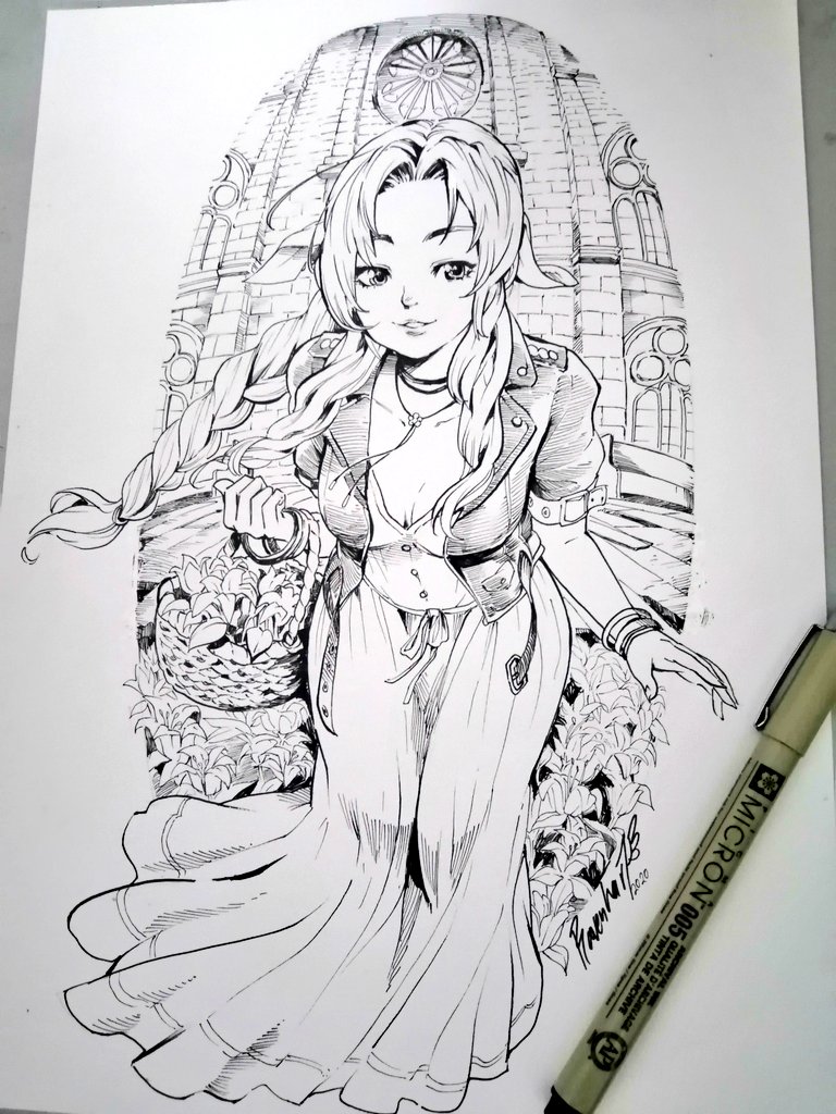 Tifa may be queen but Aerith is better gf material. ? Also enough with the dead jokes plz ?
#aerith #FinalFantasyVIIRemake #fanart #inking #traditionalart 