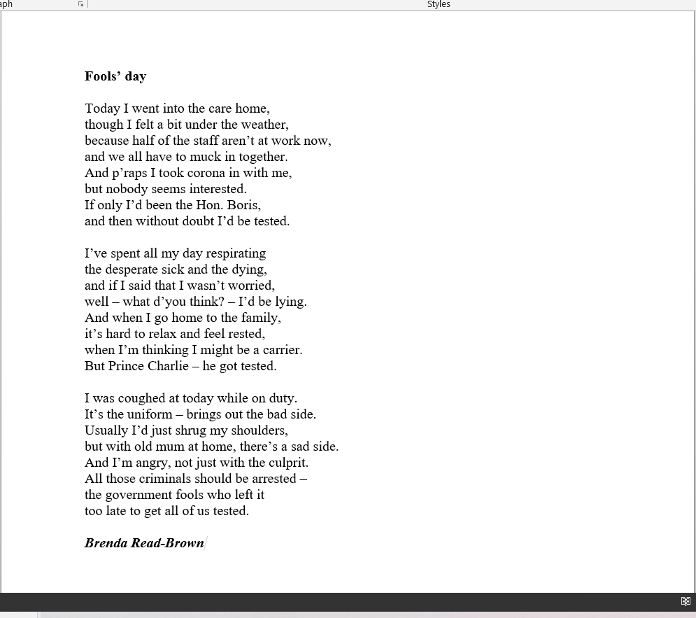 BrendaReadBrown's tweet photo. @creativeshift1 Here's day 1 - not my usual style at all. https://t.co/P9wybz5xIS