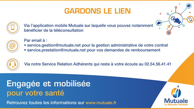 Mutuale_Mut's tweet photo. 📍En cette période de #confinement, nos équipes restent plus que jamais mobilisées à vos côtés. Grâce à leur engagement, Mutuale est en mesure de maintenir ses activités comme notamment les remboursements de vos prestations et la gestion de vos contrats. 
#Covid19 #solidaire https://t.co/OOmGuoBbaT