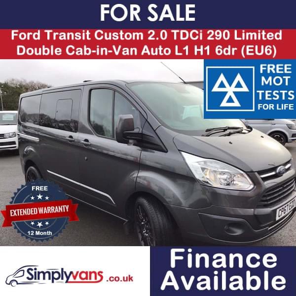 SimplyVans1's tweet photo. ✴️Ford Transit Custom 2.0 TDCi 290 Limited Double Cab-in-Van Auto L1 H1 6dr (EU6)

✨Free MOT For Life 
✨Free Extended Warranty
✨Free 40 Point Health Check

✴️38,037 miles
✴️Voice Control System
✴️ and so much more

Find out More info👉 https://t.co/MtbIPGl1DL
*Ts &amp; Cs apply. https://t.co/dSw3odNYJs