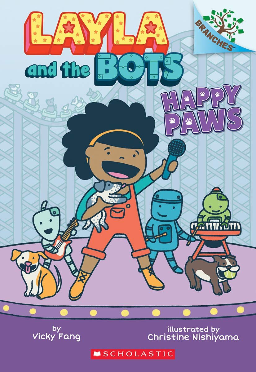 For  #IndieBookstorePreorderWeek, I recommend ordering LAYLA AND THE BOTS #1: HAPPY PAWS by  @fangmous &  @might_could from  @LindenTreeBooks in Los Altos, CARelease Date: 5/5/20Publisher:  @Scholastic Branches