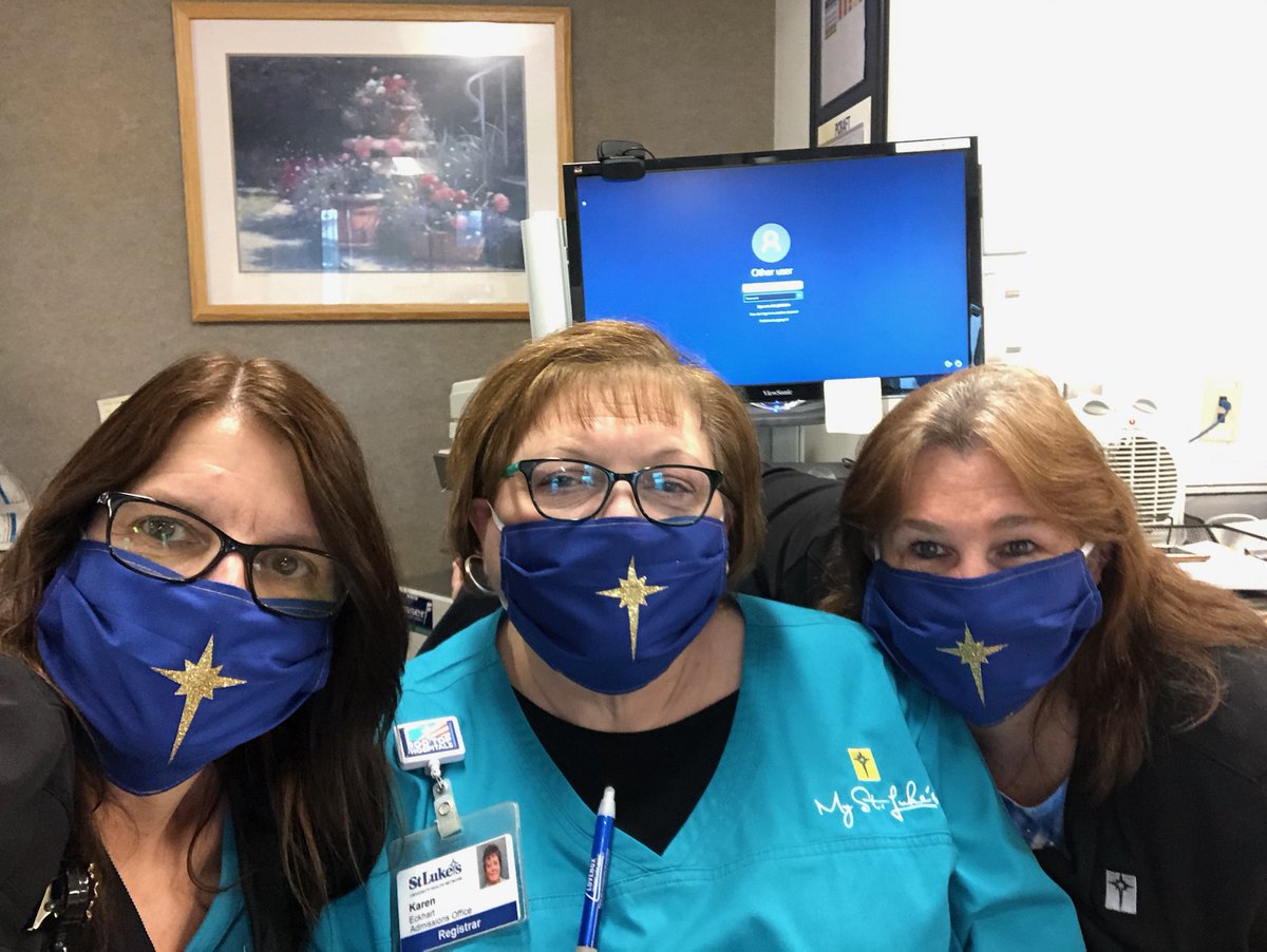 mystlukes's tweet photo. Our health care heroes at St. Luke's Lehighton Campus are still smiling under those masks! #StLukesProud https://t.co/nOrD73ztvM