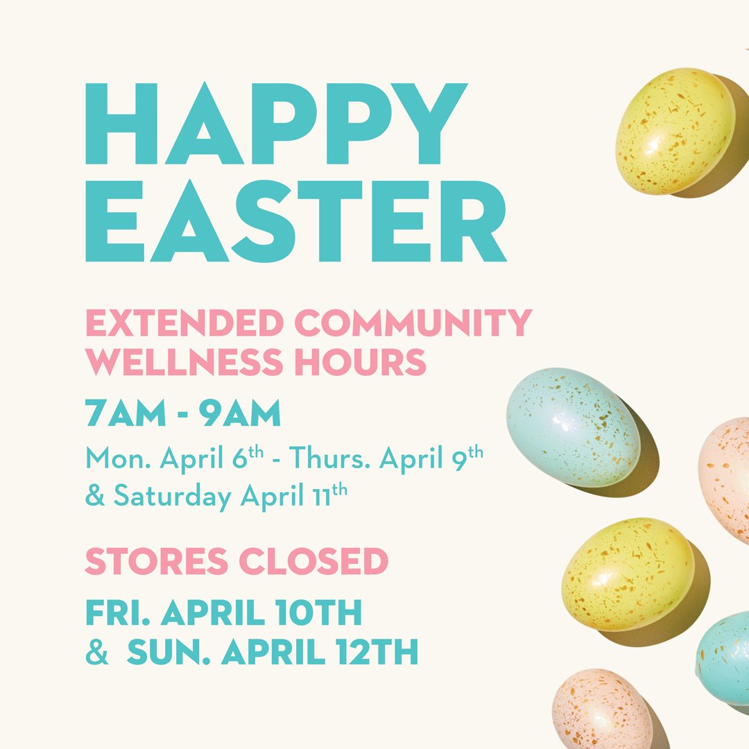 Longo's on Twitter: "Stores will be closed Good Friday and Easter Sunday. Please shop earlier in the week to support our physical distancing efforts. This week only, our Community Wellbeing hours are