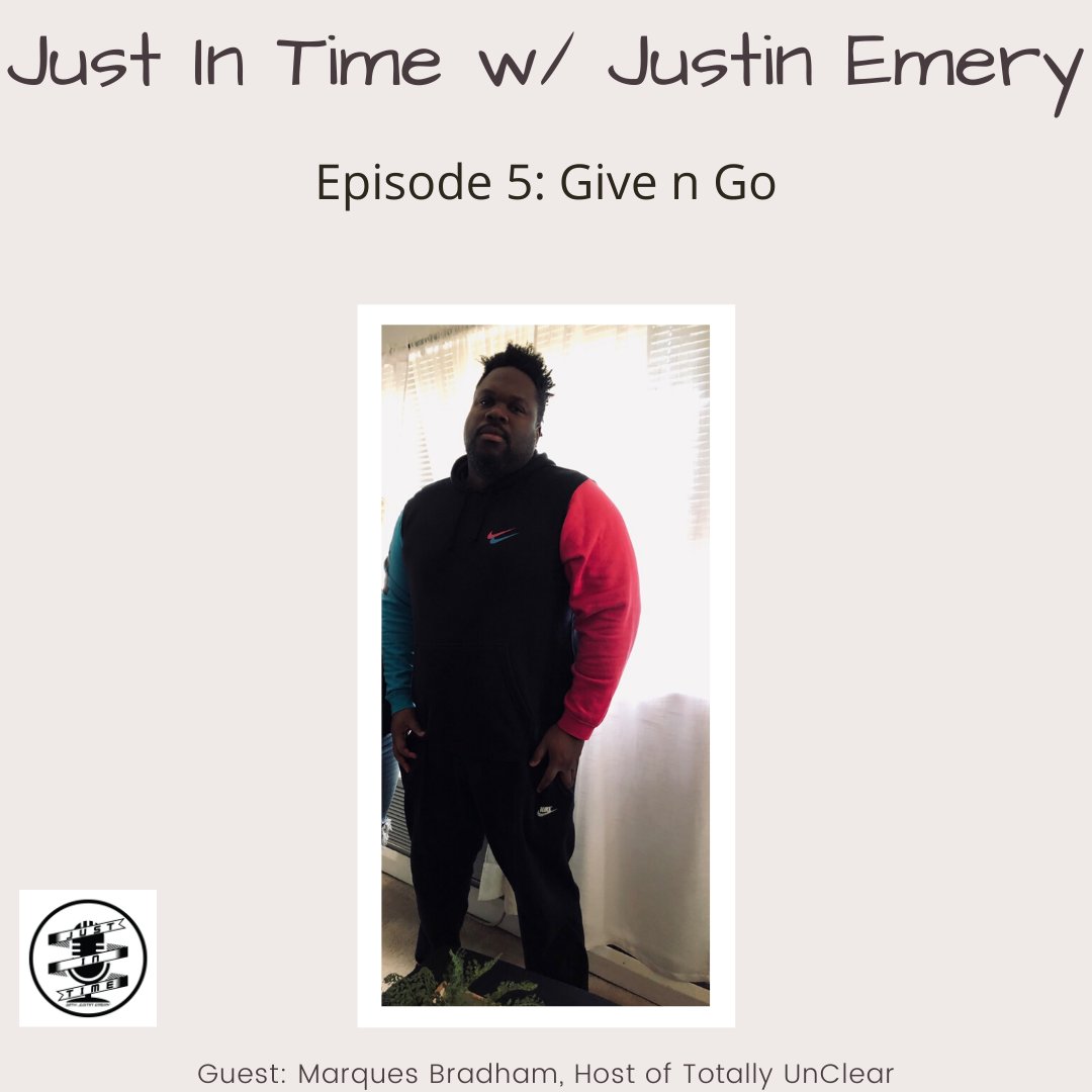 JustinEmeryShow's tweet photo. New episode is now live on all podcast platforms! Former Give n Go partner and current host of Totally UnClear Marques Bradham (@Marquesbtweetin) joins the program to discuss IG Live producer battles, Drake, NBA, and more! https://t.co/HMasfXSXYy https://t.co/OL8jigfecm