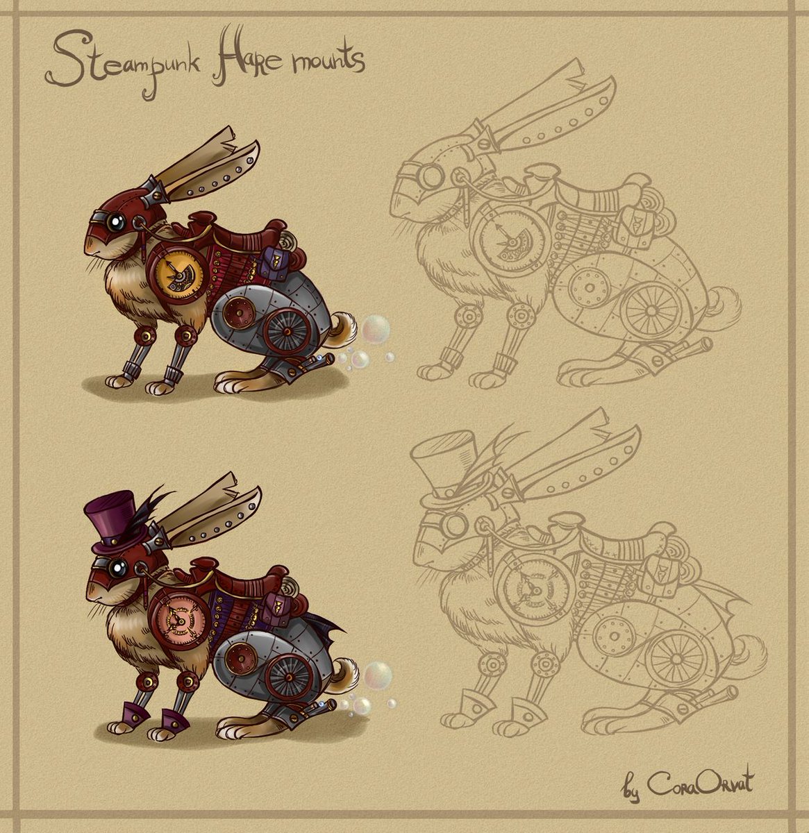 SvetlanaLikhova's tweet photo. Steampunk hare mounts by CoraOrvat
#SteampunkEaster #Steampunk #Easter #EasterComing https://t.co/Qbv9E4OSLV