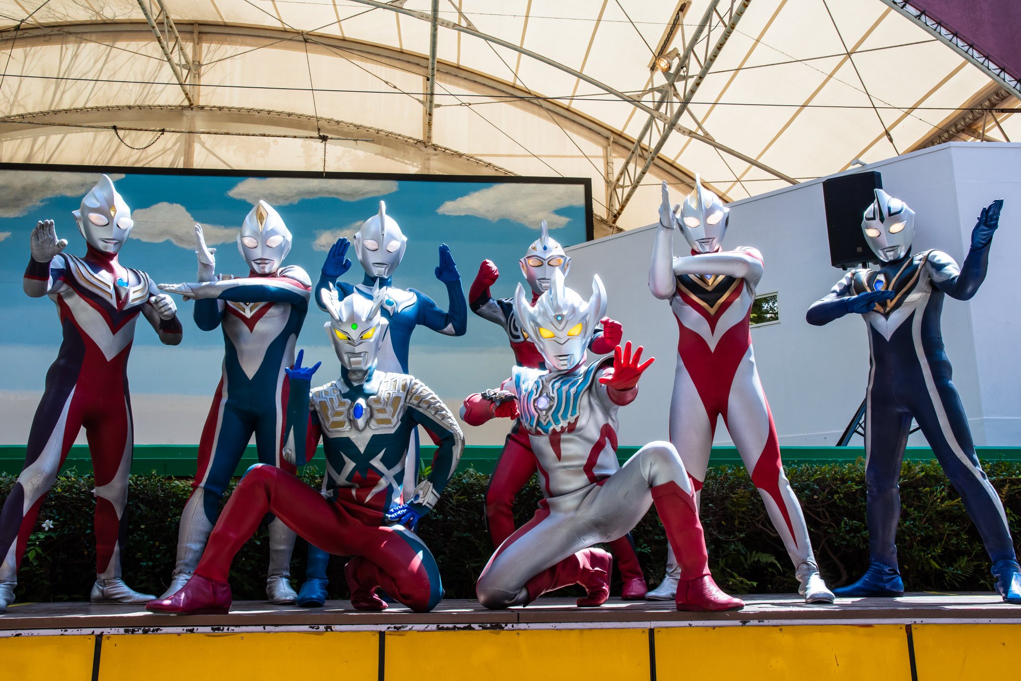 のりお 0405かしいかえん タイガ ゼロ ティガ ダイナ コスモス ジャスティス ガイア アグルの八戦士の豪華撮影会 めちゃくちゃかっこよかった