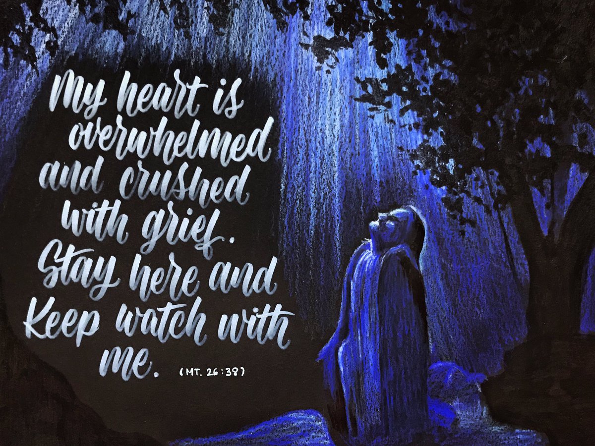 SisterTracey's tweet photo. Let us stay with Jesus this Holy Week. #HolyWeek #StayWithMe #KeepWatchWithMe #DrawNearToJesus #BeAFriendToJesus

#MediaNuns #Catholic #CatholicCreatives #Lettering #LetteringLove  #ModernCalligraphy #FreestyleCalligraphy
#HandWritten #Inspiration #TheDailyType #BrushLettering https://t.co/l5kgIoUMwf