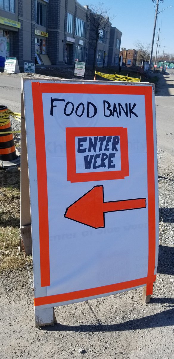We are entering week 2 of drive-thru food bank service! 
Please follow entrance &amp; exit signs to avoid car crashes 🚙🚗🚦