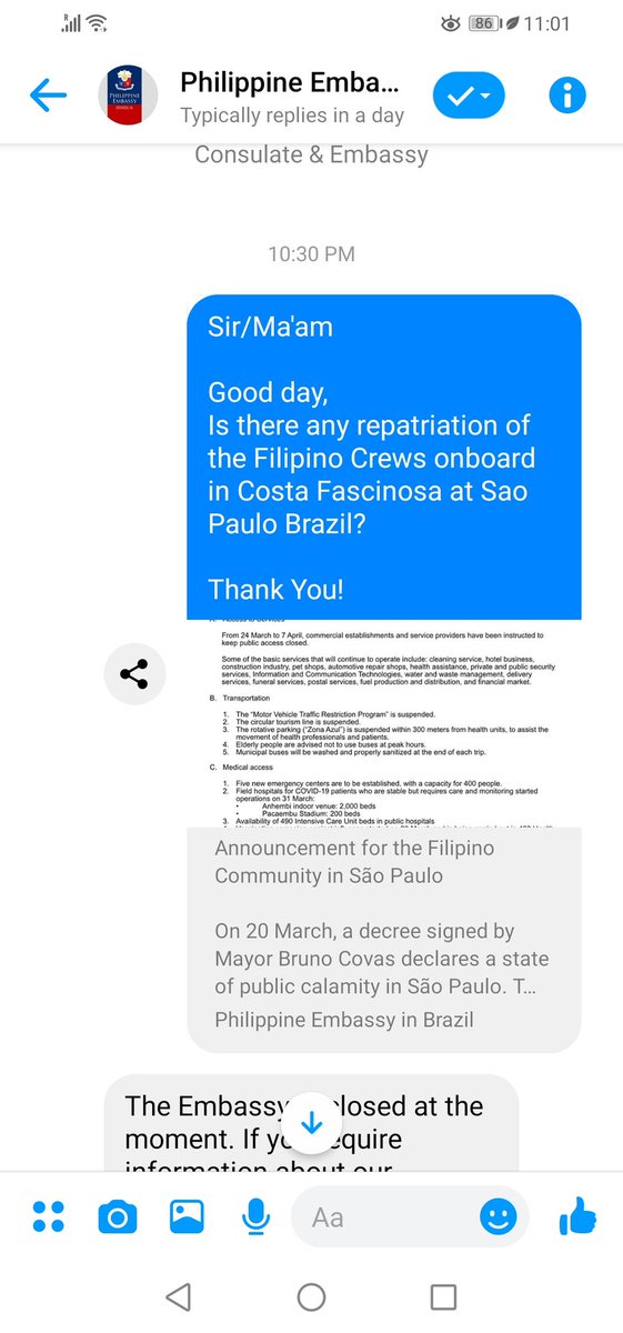 CharieCosine's tweet photo. @DFAPHL Thank You @DFAPHL @teddyboylocsin .. Ang liwanag po ng sagot ng Phil. Embassy in Brazil! 
Halatang ang Rami ng ginagawa 🙄 
Kasi friends lang, kaya Bawal na mag disclose ng information?! May ganun na patakaran na pala. https://t.co/VdZjInRxD0
