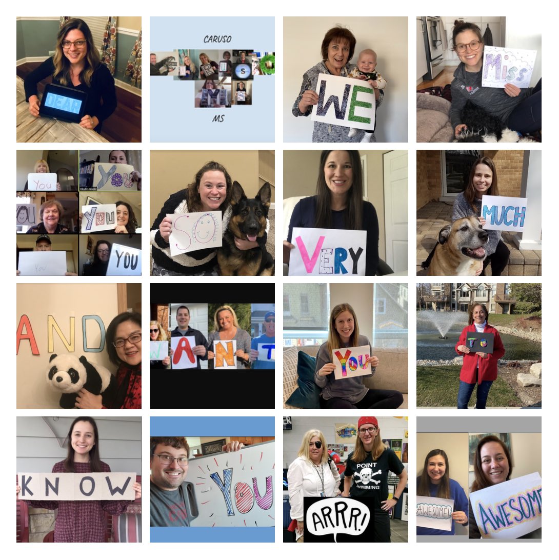 As we begin a new week we wanted to let you know how much we miss you and how proud we are of your hard work! Have a great week #CarusoWay Jays! #engage109