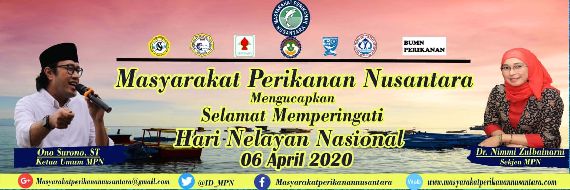 Selamat Memperingati Hari Nelayan Nasional 06 April 2020

#semangatharinelayan
#nelayanmaju
#nelayansejahtera
#nelayanbersatulawancovid19
#tetapjagakesehatan

@onos_urono  (Ketua Umum MPN)
@NimReims (Sekjend MPN)