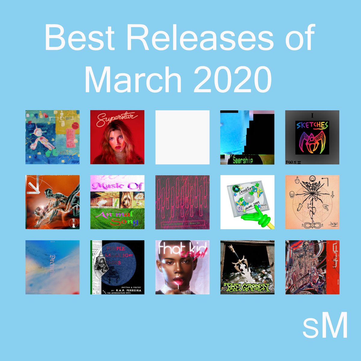 Best Releases of March 2020 featuring @captbeardd, @CarolineRoseFM, @elucidwho, @lezpoprecords, @psyouredead, @plnt99, @prolapsnyc, @qrtrmusic, @yomilo, @itisthatkid, @thegardentwins, @YufiBand, and more: smallmusic.org/home/best-rele…