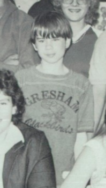 SuitUpVarsity's tweet photo. The Gresham cheerleaders in 1979 taken their pep to the streets! Of course, I would need no pep help if I had a t-shirt like this kid. https://t.co/Nqma3Yj6GX