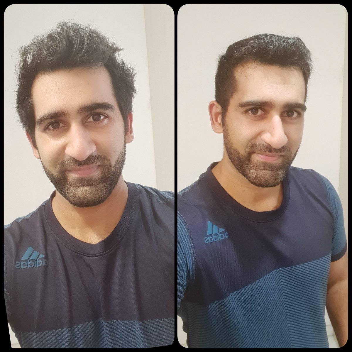 suhailchandhok's tweet photo. #QuarantineLife can be fun too at times...Guess who added a new skillset this evening?✂️💇🏻‍♂️🙃

Just dont ask me to show you the back...🙄🤫😝

#lockdowneffect #corona #Covid_19 #HaircutAtHome #StayHome #staysafe https://t.co/g0qjLTnNjW