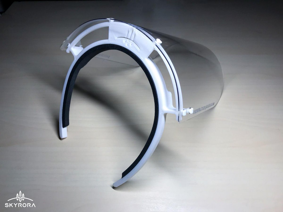 Skyrora_Ltd's tweet photo. Here is the latest on our face visors; we have produced 25 face visors and this week, we will send them for testing and CE approval. Thereafter, production can be upscaled to 3D-print 100 visors a week and then distribute to the NHS. π#Protectionequipment
#Savelives
#Protect https://t.co/JNsGej1Olo