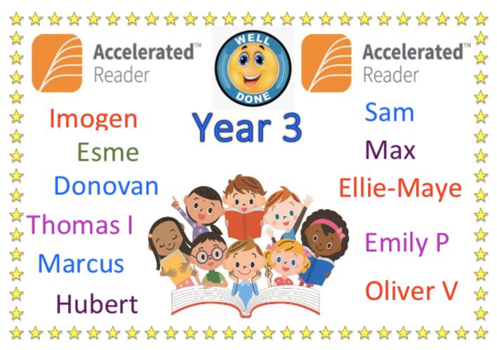sjvblackpool's tweet photo. Well done to all of these children in Year 3 who quizzed on AR last week! Keep up the hard work 😀👍🏼📚 #SJVClass3M  #SJVClass3H https://t.co/Q0R3QfOJbi