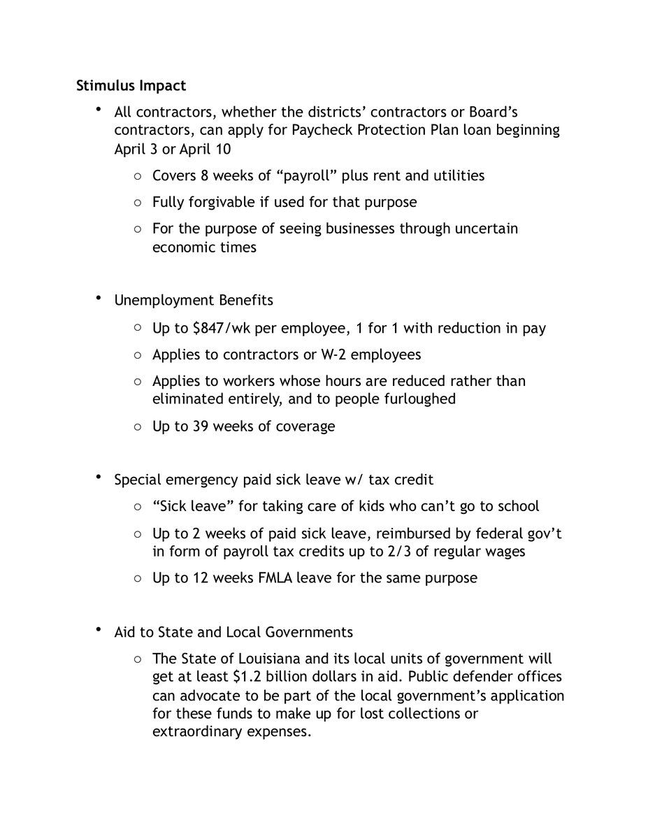 So the district chiefs were sent a copy of the resolution, along with instructions on how furloughed staff can apply for paycheck protection. See attached. So while not *all* PDs in the state getting furloughed (my apologies for the initial tweet stating so) . . .