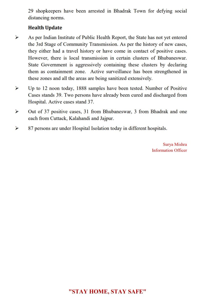 HFWOdisha's tweet image. To tackle &amp;amp; contain the spreading of #coronavirus, 7 Special #COVID19 hospitals with 1547 bed capacity have been made functional in #Odisha where treatment, food and facilities will be provided free of cost by Odisha Government. #OdishaFightsCorona 1/4