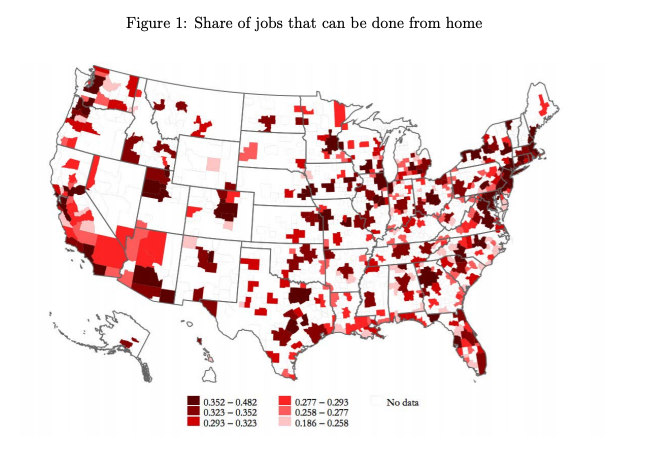 JohnHolbein1's tweet photo. In the U.S., only "34 percent of U.S. jobs can plausibly be performed at home."

https://t.co/6or3kSfisc https://t.co/y2nbGMXkjw