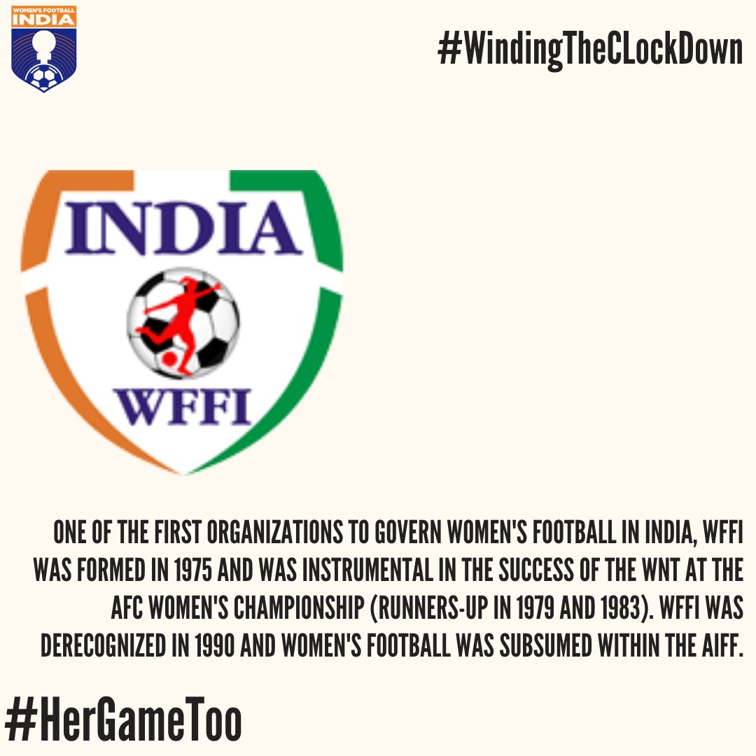 Day 13Throwback to our roots.Before the AIFF took over the reins of women's football in the country, the WFFI were at the helm producing some legends of the game.  #HerGameToo  #WindingTheCLockdown