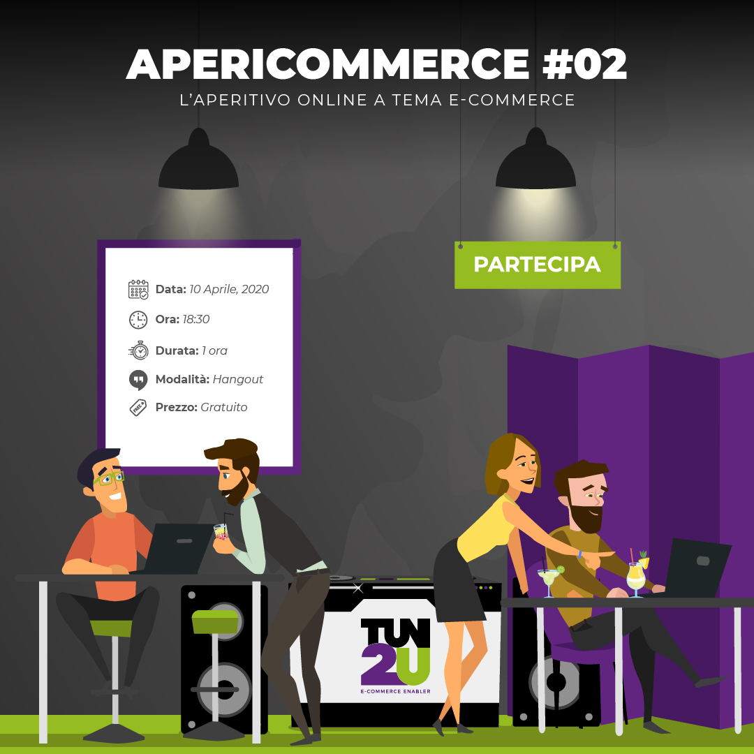 tun2u's tweet photo. È ufficialmente iniziato il conto alla rovescia per l’ #AperiCommerce di venerdì 10/4 alle 18:30. 
Le modalità per registrarsi sono semplici e veloci: basta compilare la form di iscrizione e vi verrà inviato il link per partecipare all'hangout. 
#tun2u #ecommerce #webmarketing https://t.co/Vrq8Sc2P4C