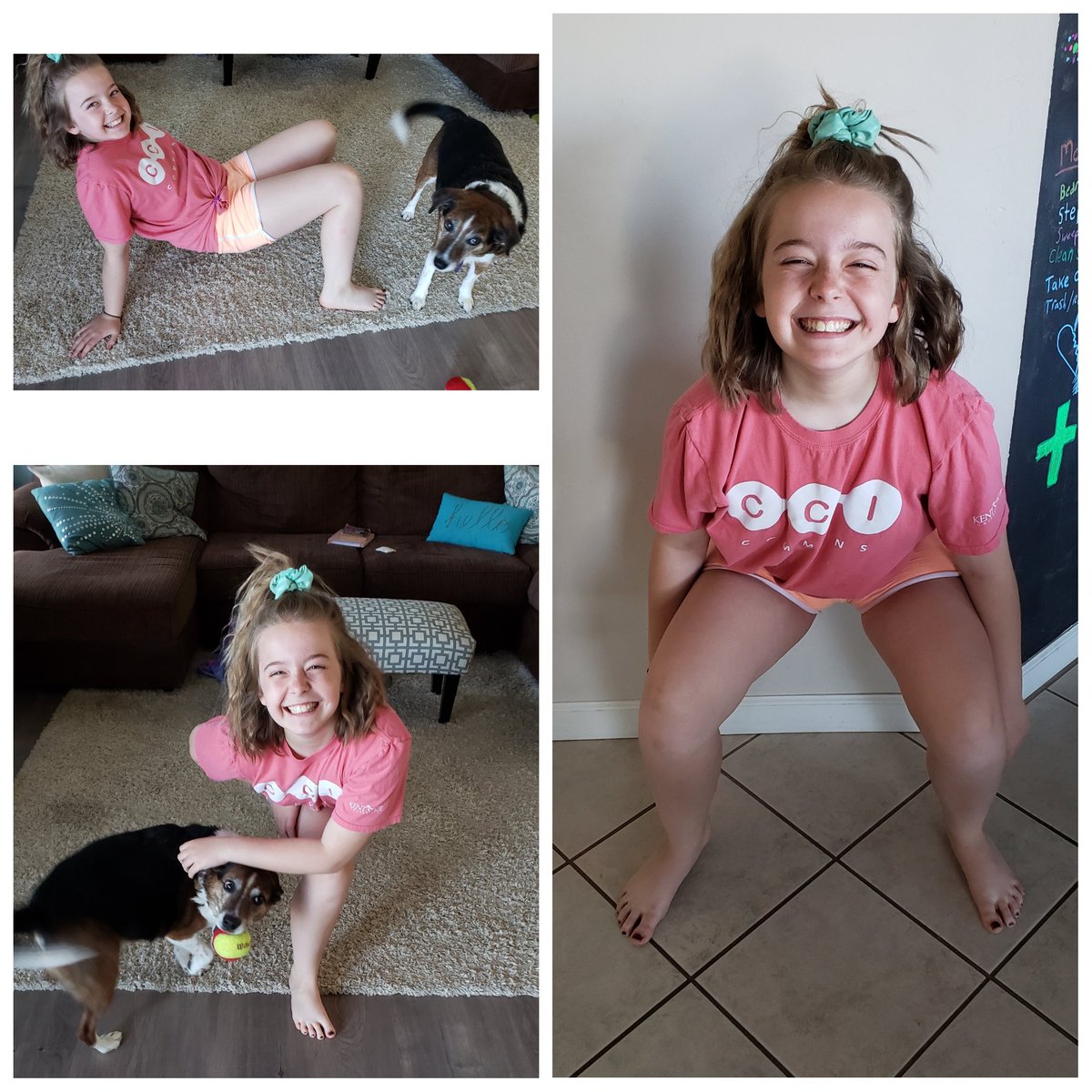 Scooby is helping her get her PE homework in! 😂🐶 <a href="/mr_skeels/">Mr. Skeels</a>