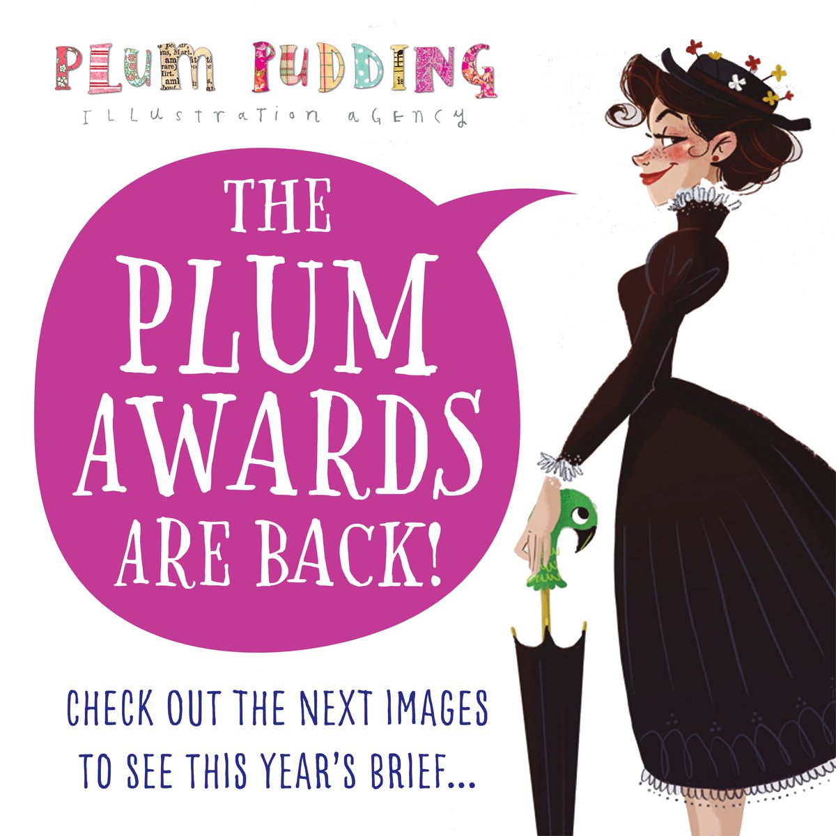 Plum_Agency's tweet photo. The time has come again for the #PlumAwards! This year we're honouring the #keyworkers doing their part for our communities, so this years' brief is about a #supercalifragilisticexpialidocious helper: Mary Poppins! 
See the images below for the brief and details, and good luck! https://t.co/sAApXnU2Ly