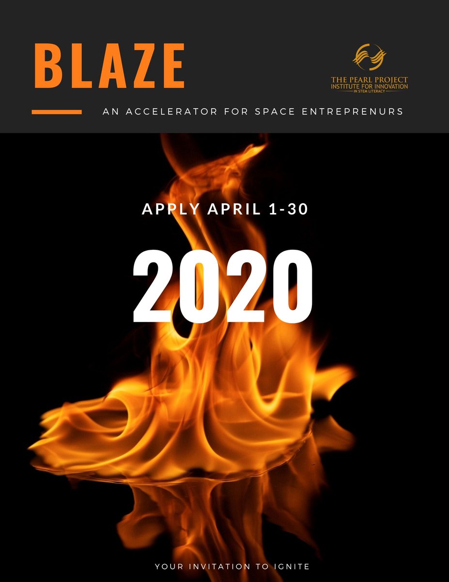 #BLAZE2020 Online Space Entreprenure's Accelerator is looking to collaborate with Artist, Fashion Designer, Product Developer, UX Designer, Game Developer, Educator, Engineer, Architect, Scientist, Psychologist, Coder, Journalist, or Environmentalist: tinyurl.com/va76j7e