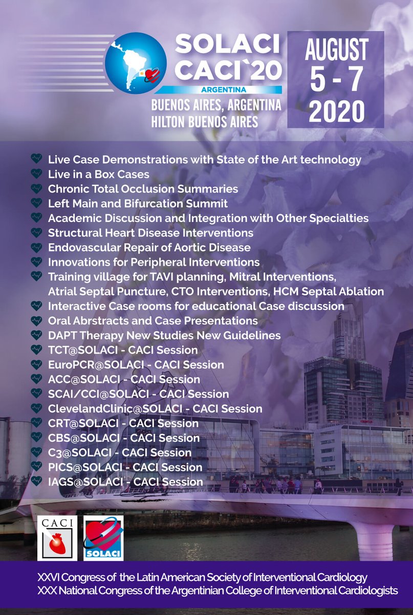 Here are the Highlights of the SOLACI-CACI 2020 Congress. 
Save the Date!
bit.ly/2x9rrC1