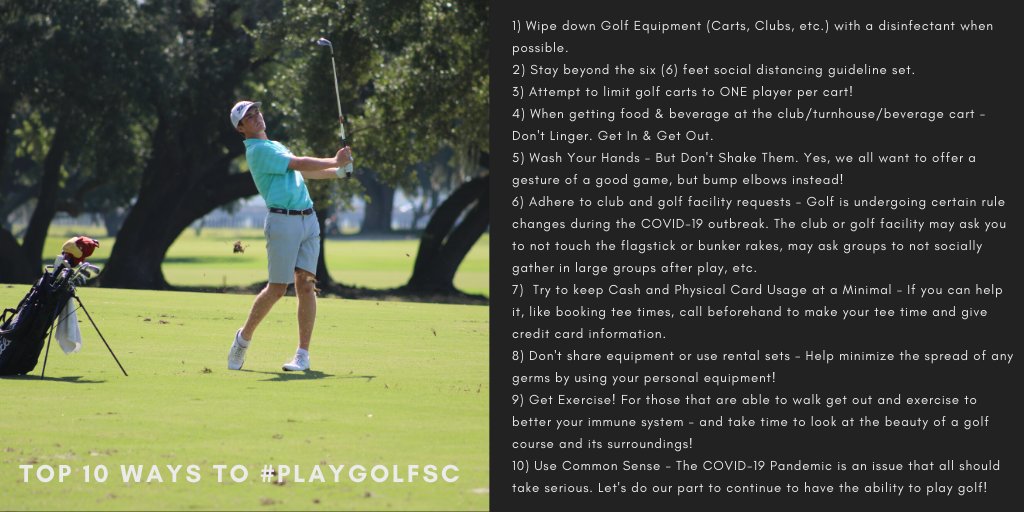 SCGA1929's tweet photo. Are you 𝙛𝙤𝙡𝙡𝙤𝙬𝙞𝙣𝙜 the 𝕋𝕠𝕡 𝕋𝕖𝕟 𝕎𝕒𝕪𝕤 to #PlayGolfSC ⛳ https://t.co/Mm0KtG1ORQ