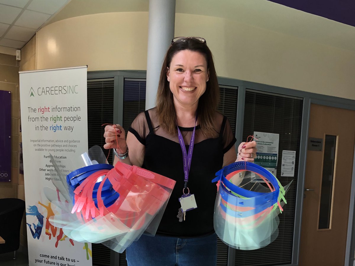 Outwood_Valley's tweet image. Today, our technology team came to work to make PPE for Ranby Prison, Bassetlaw Hospital, Dumfries and Galloway Royal Infirmary, Burlington Care Home, Fire Engineering Solutions and the Northern General Hospital. What a team! Hope it helps.  #OAVDT