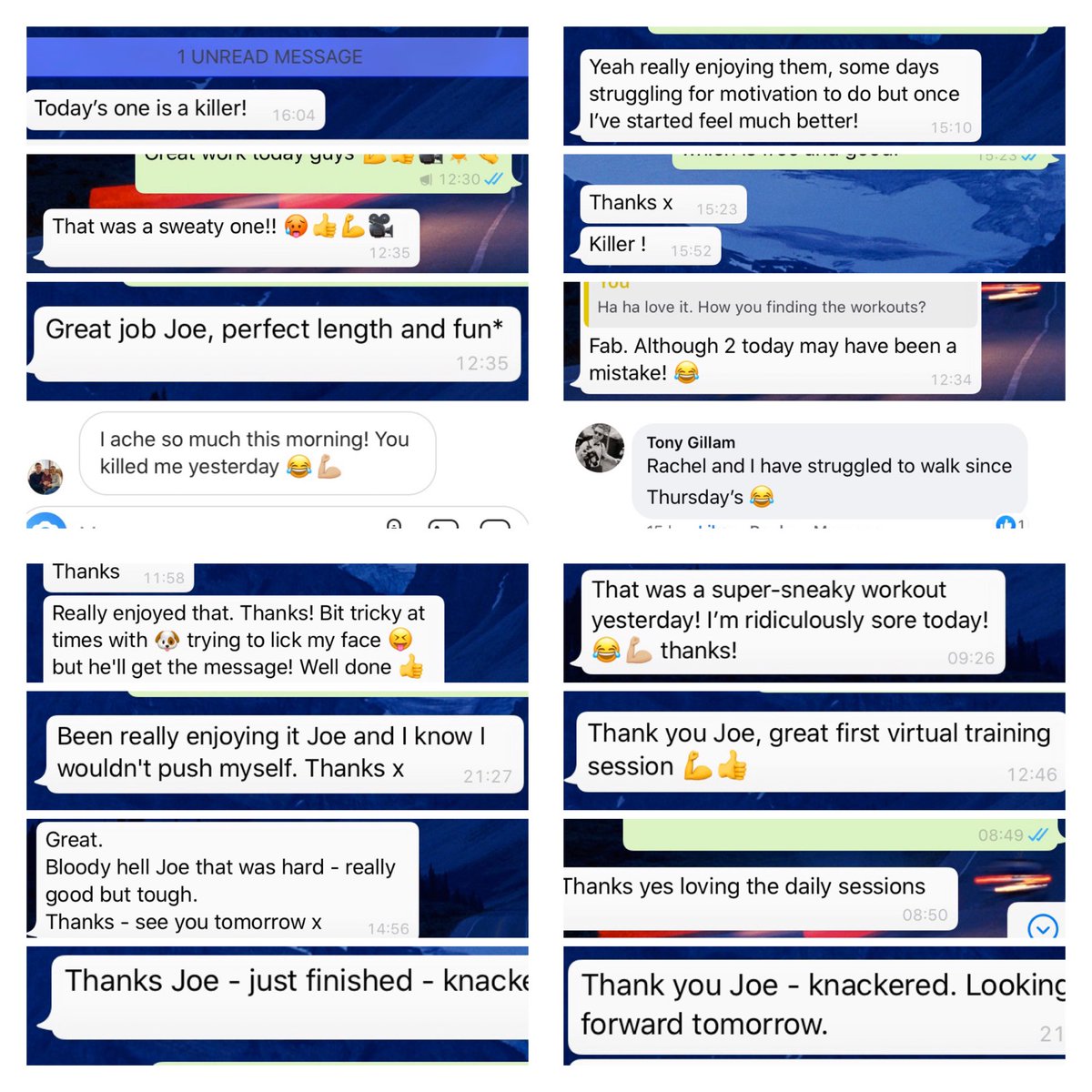 PtJoeSadler's tweet image. Recent comments from clients about the virtual training sessions. 💪🎥☀️
#virtualtraining #virtualtrainer #fitness #health #staysafestayhometrainwithptjoe