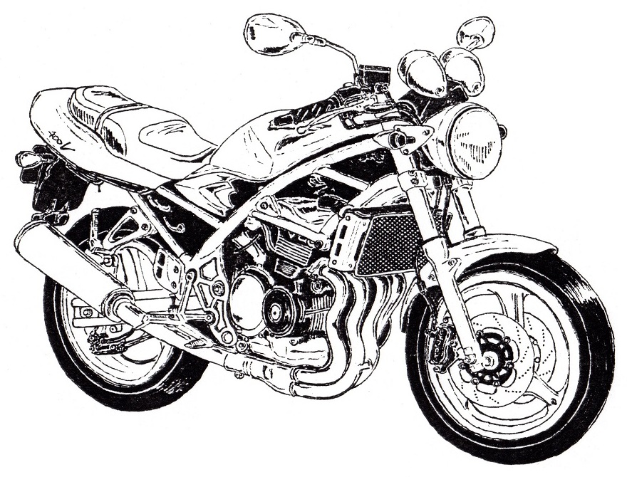 ゴンスケ 机の引出しから年程前にバイク雑誌に投稿した バイクイラスト が出てきました 大型バイクの免許を取得出来て嬉しくて舞い上がっていた頃かなぁ 拙い絵ですが見てやって下さいまし バンディット400v Gpz900r バルカン Suzuki