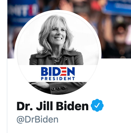 her twitter name is literally DRBiden......what the fuck is going on. Who else does this????